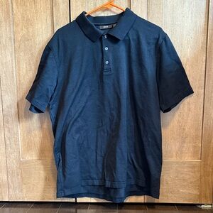 Tasso Elba Black Polo Shirt EUC